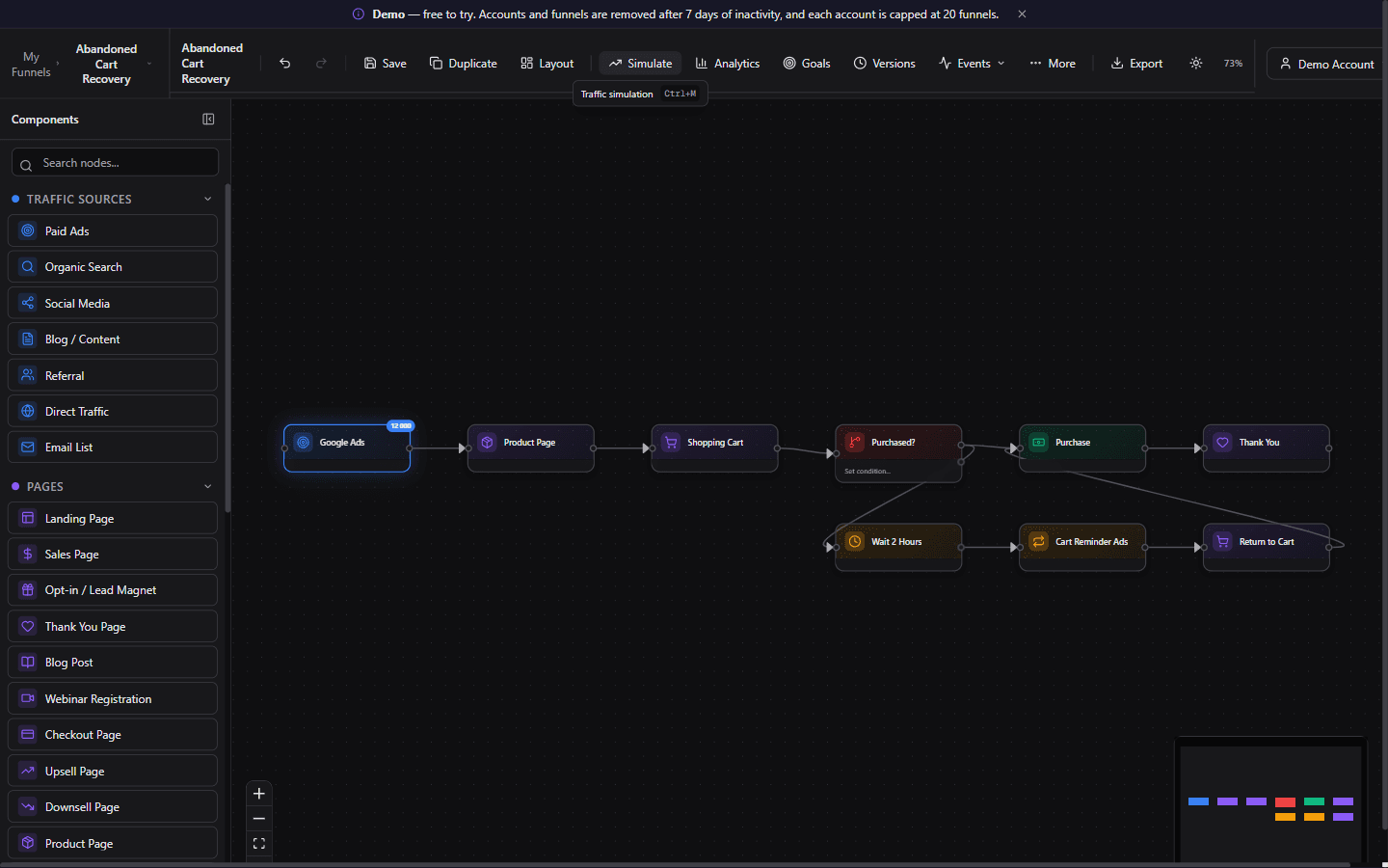 Visual node-canvas builder